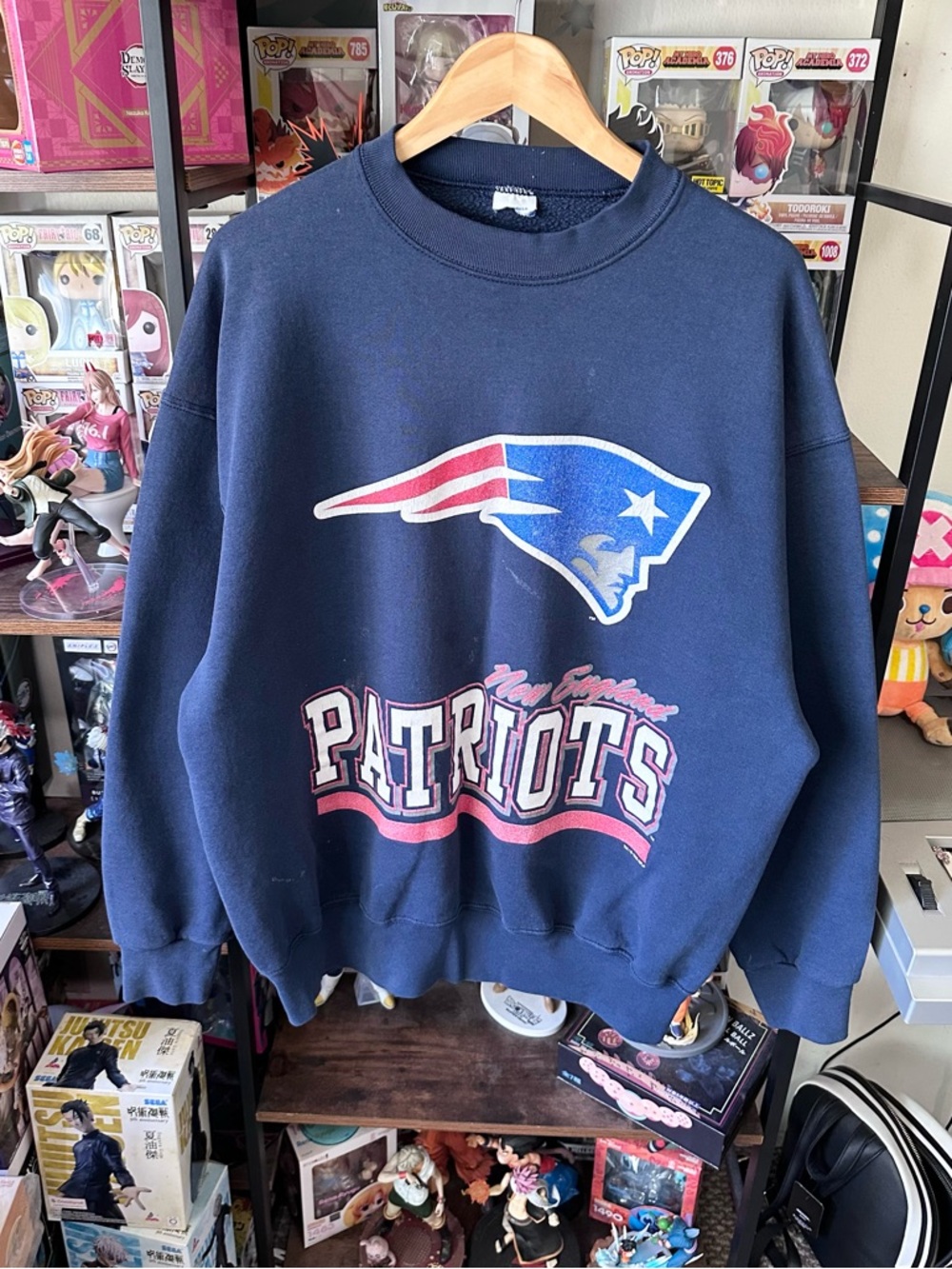 Vintage New England Patriots Sweatshirt Navy XL 1995 NFL Heavyweight